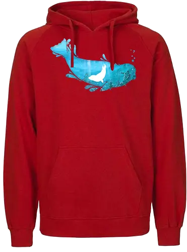 Seehund Silhouette - Fairtrade Hoodie
