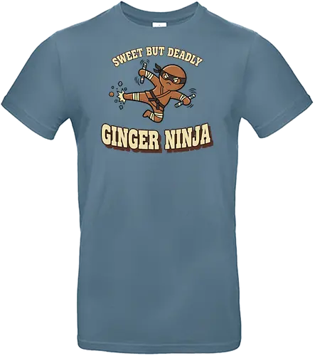 Sweet But Deadly Ginger Ninja - ginger ninja, sweet but deadly, gingerbread man shirt, funny christmas pun, ninja t-shirt, martial arts humor, christmas cookie, candy cane nunchaku, karate shirt, fighter graphic tee, baking pun, unique holiday apparel, christmas humor, warrior cookie, sweet and deadly, holiday fighter, food pun shirt, retro style christmas, gingerbread man ninja - Standard T-Shirt