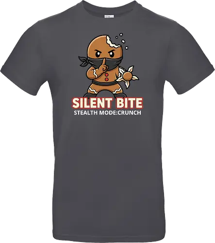 Silent Bite - Stealth Mode: Crunch" Funny Gingerbread Ninja T-Shirt