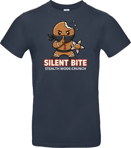 Silent Bite - Stealth Mode: Crunch" Funny Gingerbread Ninja T-Shirt