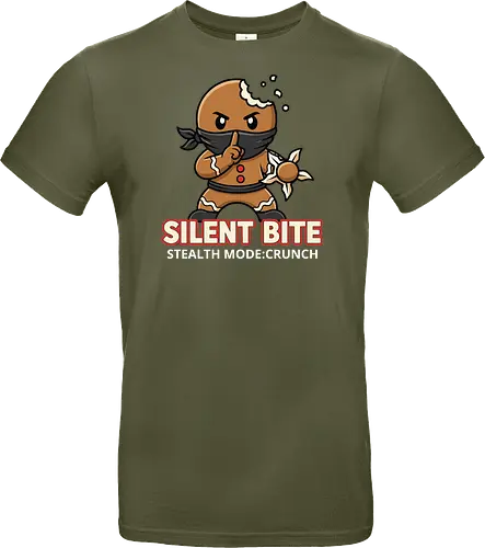 Silent Bite - Stealth Mode: Crunch" Funny Gingerbread Ninja T-Shirt