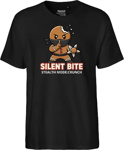 Silent Bite - Stealth Mode: Crunch" Funny Gingerbread Ninja T-Shirt
