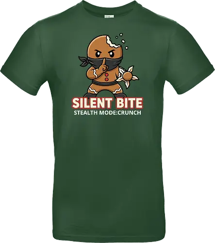 Silent Bite - Stealth Mode: Crunch" Funny Gingerbread Ninja T-Shirt