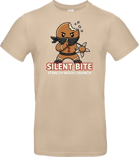 Silent Bite - Stealth Mode: Crunch" Funny Gingerbread Ninja T-Shirt