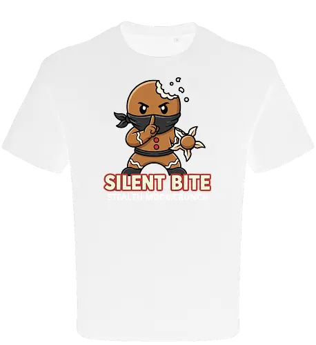 Silent Bite - Stealth Mode: Crunch" Funny Gingerbread Ninja T-Shirt