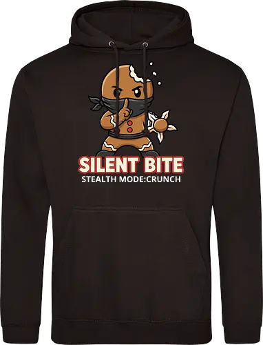Silent Bite - Stealth Mode: Crunch" Funny Gingerbread Ninja T-Shirt