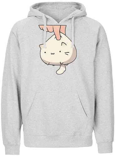 White Kawaii Kitten - Kawaii, cat, kitten, Paw, animal, play, cute, trick, partner, eat, cats, orange, brown, eyes, cute cats, adorable, fan art, feeding - Fairtrade Hoodie