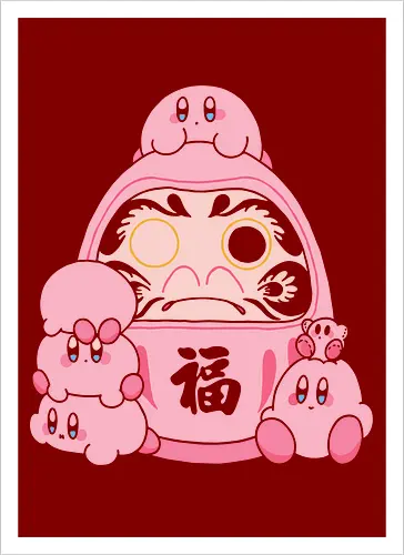 Pink Daruma Doll of Fortune