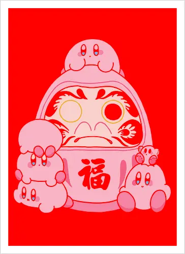 Pink Daruma Doll of Fortune