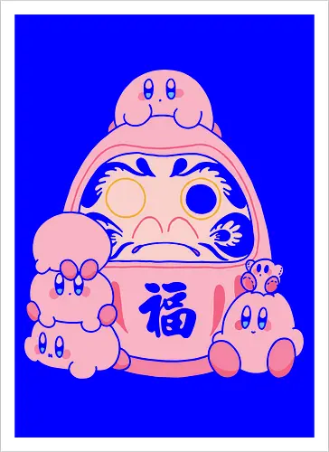 Pink Daruma Doll of Fortune