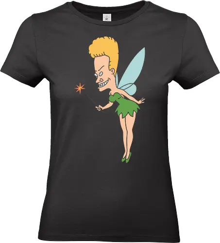 Beavis, The Cornholio Fairy - Beavis, Tinker Bell, Beavis and Butt-Head, MTV, 90s cartoon, adult humor, cartoon parody, funny fairy, Mike Judge, retro cartoon, edgy graphic, pop culture mashup, cult classic, Cornholio, animation - Standard T-Shirt (Women)