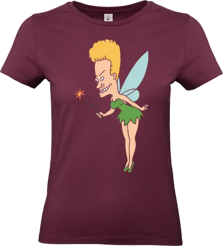 Beavis, The Cornholio Fairy - Beavis, Tinker Bell, Beavis and Butt-Head, MTV, 90s cartoon, adult humor, cartoon parody, funny fairy, Mike Judge, retro cartoon, edgy graphic, pop culture mashup, cult classic, Cornholio, animation - Standard T-Shirt (Women)