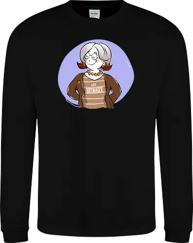 Queenager - Ringelpullisprüche, Ringeldinger, streifenweise, Spruch, Weisheit, Motivation, Ringelpulli, SprücheShirt, Cartoon Illustration, Statement, Handgezeichnet, Humor, Selbstironie, Streifenpulli, Spruchshirt, deutsch - Sweatshirt