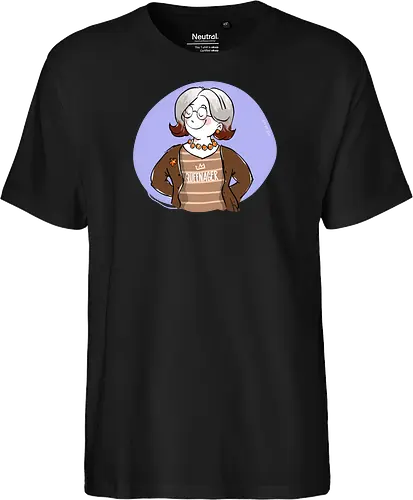 Queenager - Ringelpullisprüche, Ringeldinger, streifenweise, Spruch, Weisheit, Motivation, Ringelpulli, SprücheShirt, Cartoon Illustration, Statement, Handgezeichnet, Humor, Selbstironie, Streifenpulli, Spruchshirt, deutsch - Fairtrade T-Shirt