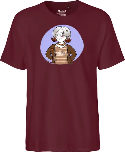 Queenager - Ringelpullisprüche, Ringeldinger, streifenweise, Spruch, Weisheit, Motivation, Ringelpulli, SprücheShirt, Cartoon Illustration, Statement, Handgezeichnet, Humor, Selbstironie, Streifenpulli, Spruchshirt, deutsch - Fairtrade T-Shirt