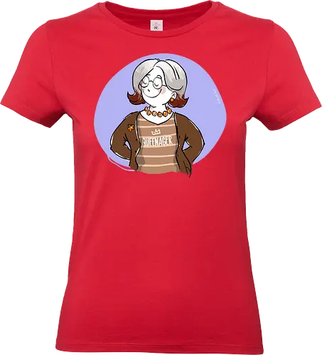 Queenager - Ringelpullisprüche, Ringeldinger, streifenweise, Spruch, Weisheit, Motivation, Ringelpulli, SprücheShirt, Cartoon Illustration, Statement, Handgezeichnet, Humor, Selbstironie, Streifenpulli, Spruchshirt, deutsch - Standard T-Shirt (Women)