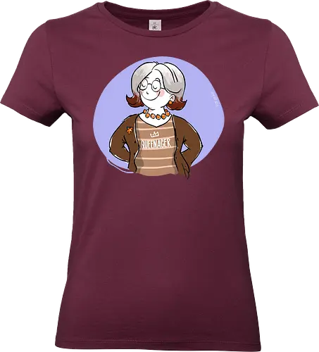 Queenager - Ringelpullisprüche, Ringeldinger, streifenweise, Spruch, Weisheit, Motivation, Ringelpulli, SprücheShirt, Cartoon Illustration, Statement, Handgezeichnet, Humor, Selbstironie, Streifenpulli, Spruchshirt, deutsch - Standard T-Shirt (Women)