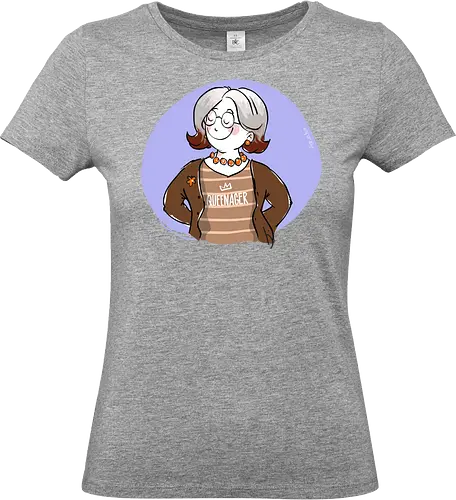 Queenager - Ringelpullisprüche, Ringeldinger, streifenweise, Spruch, Weisheit, Motivation, Ringelpulli, SprücheShirt, Cartoon Illustration, Statement, Handgezeichnet, Humor, Selbstironie, Streifenpulli, Spruchshirt, deutsch - Standard T-Shirt (Women)