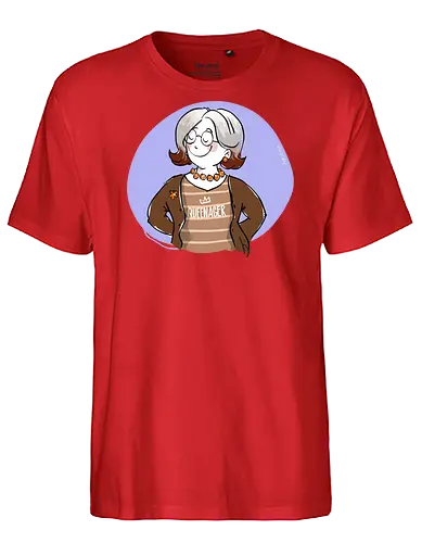 Queenager - Ringelpullisprüche, Ringeldinger, streifenweise, Spruch, Weisheit, Motivation, Ringelpulli, SprücheShirt, Cartoon Illustration, Statement, Handgezeichnet, Humor, Selbstironie, Streifenpulli, Spruchshirt, deutsch - Fairtrade T-Shirt