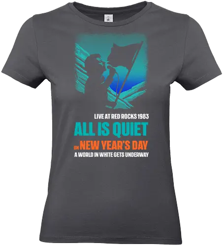 New Year's Day Music Art - music, album cover, funny, funny quote, funnytee, happy new year, music album, music artist, new years eve party, pop music, rock, rock bands, rock music, song lyrics, u2 - Standard T-Shirt (Women)