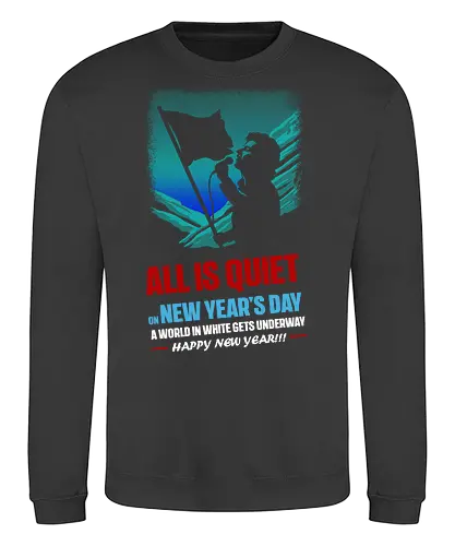 Happy New Year Musical Parody - music, album cover, funny, funny quote, funnytee, happy new year, music album, music artist, new years eve party, pop music, rock, rock bands, rock music, song lyrics, u2 - Sweatshirt