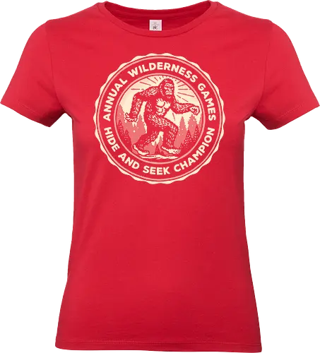 Wilderness Hide and Seek Champ - Mythical, creature, creatures, myth, wilderness, outdoor, primate - Standard T-Shirt (Women)