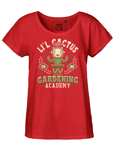 Lil Cactus Gardening Academy - visions of mana, children of mana, secret of mana, trials of mana, sword of mana, seiken densetsu, jrpg, video game, gaming, gamer, Final, adventure, lil cactus - Fairtrade Girl Shirt