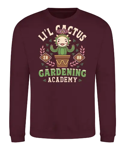 Lil Cactus Gardening Academy - visions of mana, children of mana, secret of mana, trials of mana, sword of mana, seiken densetsu, jrpg, video game, gaming, gamer, Final, adventure, lil cactus - Sweatshirt