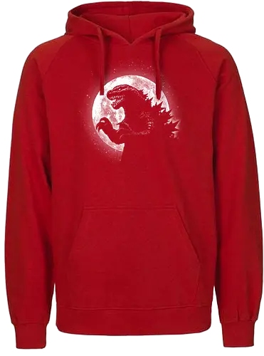Moonlight Kaiju - monster, kaiju, godzilla artwork, Kaiju, Kaiju, fan art, sci-fi, anime, film, pop culture, creature - Fairtrade Hoodie