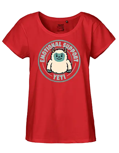Emotional Support Yeti - yeti, yeti design, yeti art, bigfoot, snow monster, mythical creature, yeti apparel, yeti lover, yeti gift, yeti aesthetic - Fairtrade Girl Shirt