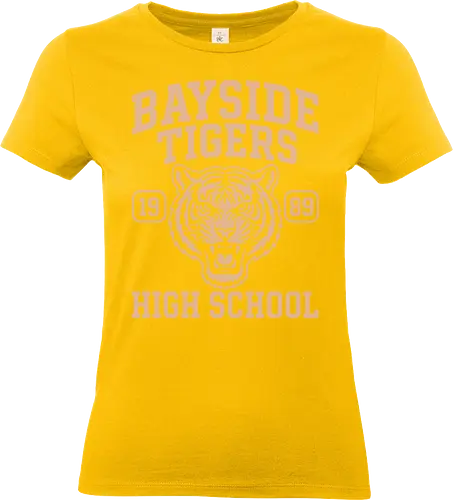 Bayside Tigers - Saved by the Bell, bayside tigers, bayside high, 80s nostalgia, vintage sports, tiger pride, high school - Standard T-Shirt (Women)