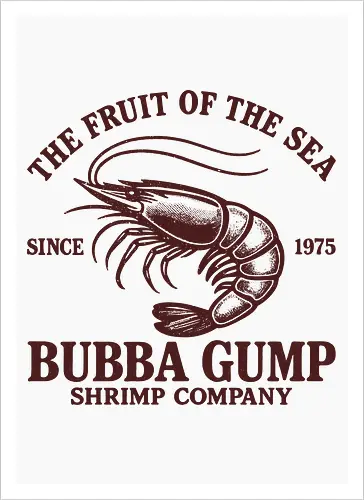 Bubba Gump - forrest gump, bubba, gump, shrimp, vintage, retro - Artprint