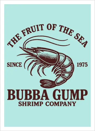 Bubba Gump - forrest gump, bubba, gump, shrimp, vintage, retro - Artprint