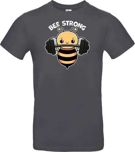 Bee Strong - bees, honey, pollinator, nature, wildlife, insect, bee art, bee lover, beekeeping, flowers, fitness, workout, health, exercise, bodybuilding, gymwear, motivational, cardio, personaltraining, yoga - Standard T-Shirt