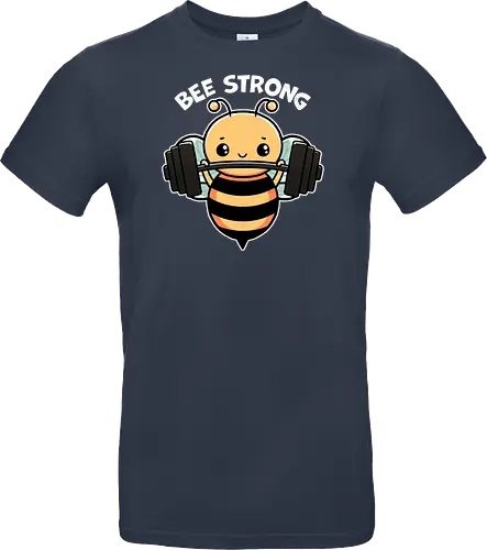 Bee Strong - bees, honey, pollinator, nature, wildlife, insect, bee art, bee lover, beekeeping, flowers, fitness, workout, health, exercise, bodybuilding, gymwear, motivational, cardio, personaltraining, yoga - Standard T-Shirt