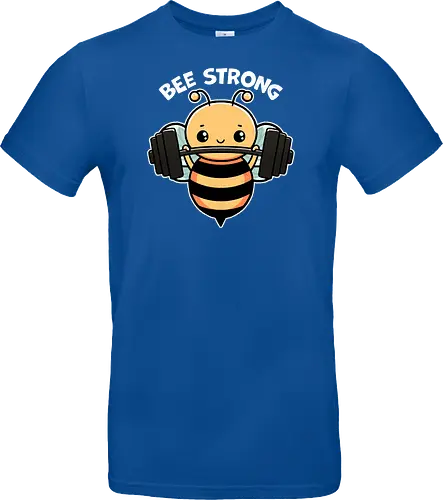 Bee Strong - bees, honey, pollinator, nature, wildlife, insect, bee art, bee lover, beekeeping, flowers, fitness, workout, health, exercise, bodybuilding, gymwear, motivational, cardio, personaltraining, yoga - Standard T-Shirt