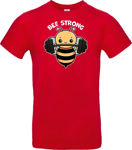 Bee Strong - bees, honey, pollinator, nature, wildlife, insect, bee art, bee lover, beekeeping, flowers, fitness, workout, health, exercise, bodybuilding, gymwear, motivational, cardio, personaltraining, yoga - Standard T-Shirt