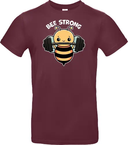 Bee Strong - bees, honey, pollinator, nature, wildlife, insect, bee art, bee lover, beekeeping, flowers, fitness, workout, health, exercise, bodybuilding, gymwear, motivational, cardio, personaltraining, yoga - Standard T-Shirt