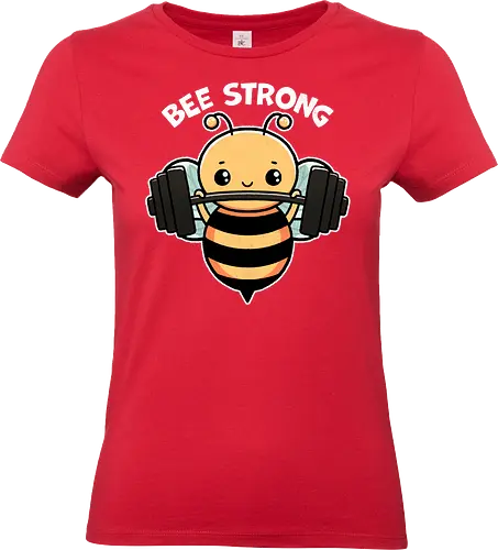 Bee Strong - bees, honey, pollinator, nature, wildlife, insect, bee art, bee lover, beekeeping, flowers, fitness, workout, health, exercise, bodybuilding, gymwear, motivational, cardio, personaltraining, yoga - Standard T-Shirt (Women)