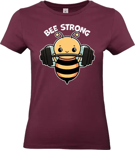 Bee Strong - bees, honey, pollinator, nature, wildlife, insect, bee art, bee lover, beekeeping, flowers, fitness, workout, health, exercise, bodybuilding, gymwear, motivational, cardio, personaltraining, yoga - Standard T-Shirt (Women)