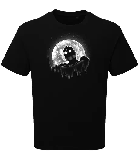 Moonlight Iron - moon, moonlight, space, star, giant, iron, iron giant - Oversize T-Shirt