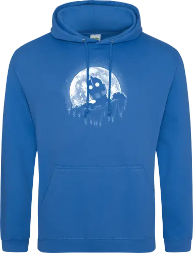 Moonlight Iron - moon, moonlight, space, star, giant, iron, iron giant - Standard Hoodie