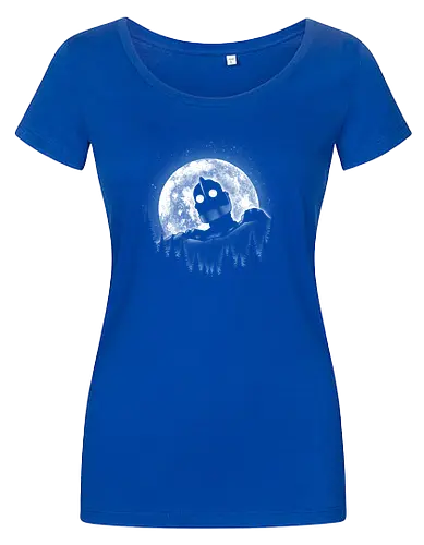 Moonlight Iron - moon, moonlight, space, star, giant, iron, iron giant - Women T-Shirt