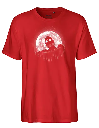 Moonlight Iron - moon, moonlight, space, star, giant, iron, iron giant - Fairtrade T-Shirt