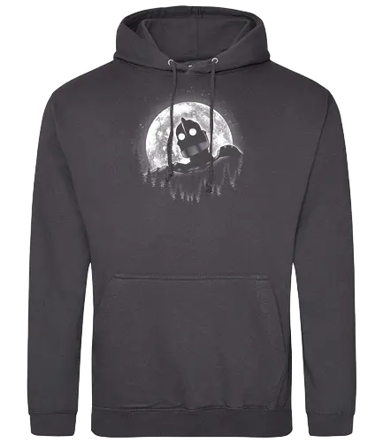 Moonlight Iron - moon, moonlight, space, star, giant, iron, iron giant - Standard Hoodie