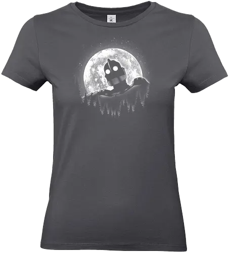Moonlight Iron - moon, moonlight, space, star, giant, iron, iron giant - Standard T-Shirt (Women)