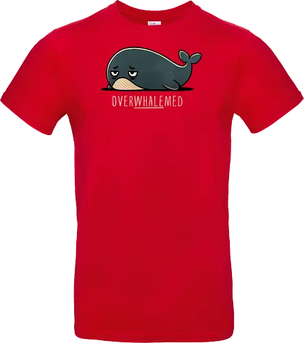 Overwhelmed Whale - Overwhelmed, stress, anxiety, mental health, life struggles, funny quotes, self care, motivational, relatable, emotional support, whale art, whale design, ocean life, marine wildlife, whale lovers, cute whale, whale illustration, underwater world, save the whales - Standard T-Shirt