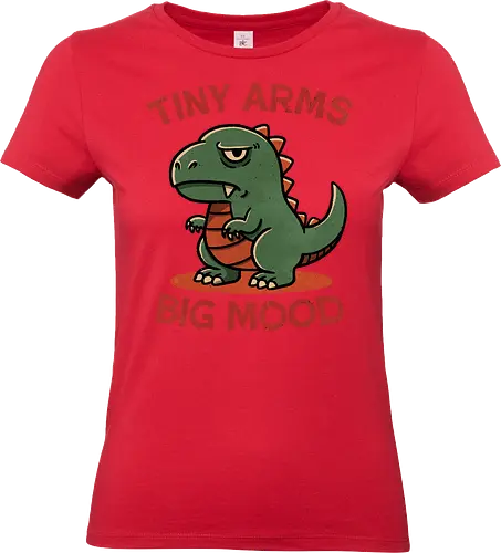 Big Mood Dino - tiny, cute dinosaur, dino art, dinosaur illustration, funny dinosaur, moody dino design, dinosaur gifts, cartoon dino, dinosaur lover, dinosaurs for kids, vintage dinosaur - Standard T-Shirt (Women)