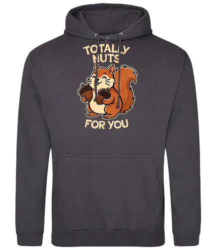 Totally Nuts Squirrel - lover, cute, funny, squirrel, wildlife, nature, woodland, nuts, acorn - Standard Hoodie