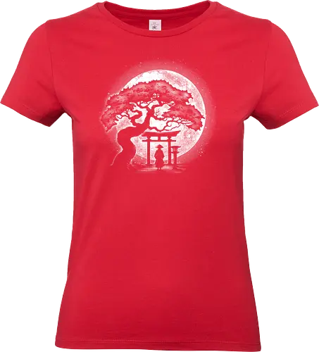 Moonlight Blossom - samurai, kawaii, anime, japan, warrior, martialarts, ninja, vintage, video game, fantasy, moonlight, moonJapanese culture, Tokyo skyline, Sakura blossoms, Japan travel, Tokyo tower, Japanese art, Kyoto temples, Anime, Sumo wrestling, Cherry blossom festival - Standard T-Shirt (Women)
